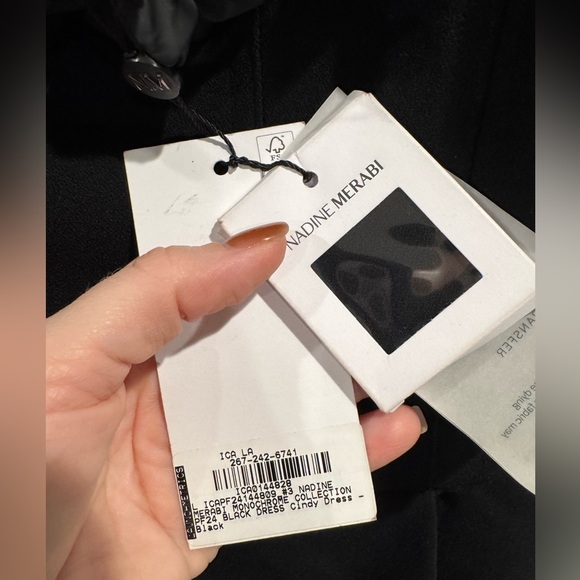 NWT Nadine Merabi black monochrome Cindy mini dress - Picture 7 of 9